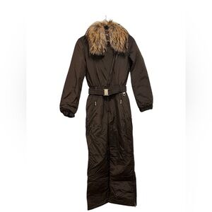 Sonia Bogner Fur Trim Luxury Ski Suit